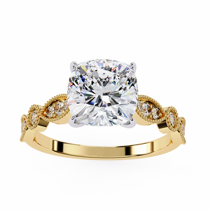 Yellow Gold / Moissanite, Yellow Gold / Lab Grown