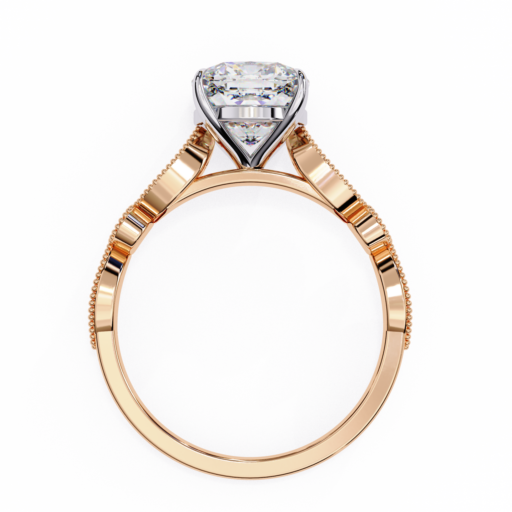 Rose Gold / Moissanite, Rose Gold / Lab Grown