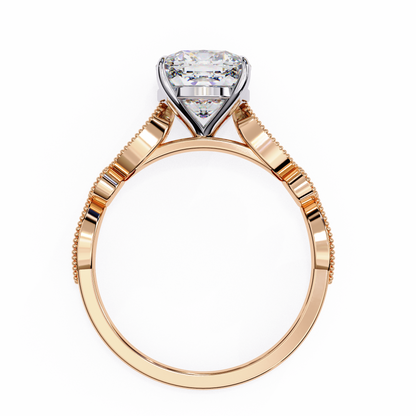 Rose Gold / Moissanite, Rose Gold / Lab Grown