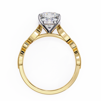 Yellow Gold / Moissanite, Yellow Gold / Lab Grown