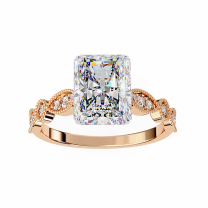 Rose Gold / Moissanite, Rose Gold / Lab Grown
