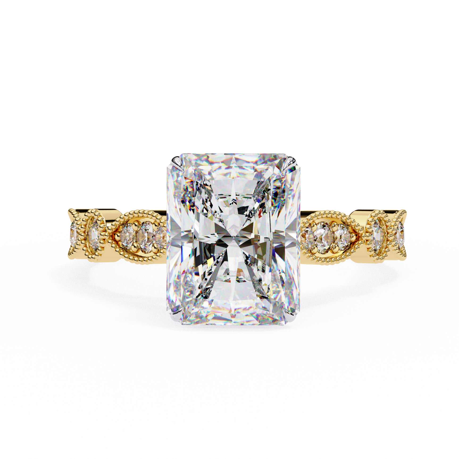 Yellow Gold / Moissanite, Yellow Gold / Lab Grown