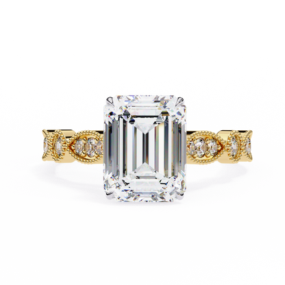 Yellow Gold / Moissanite, Yellow Gold / Lab Grown
