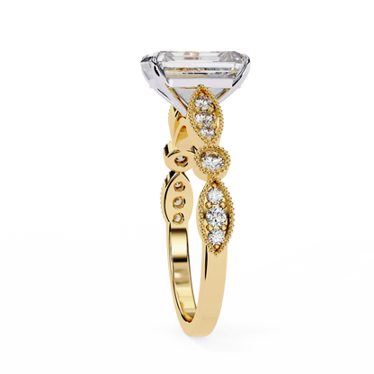 Yellow Gold / Moissanite, Yellow Gold / Lab Grown