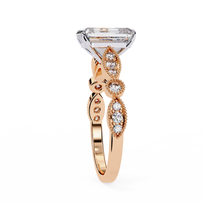 Rose Gold / Moissanite, Rose Gold / Lab Grown
