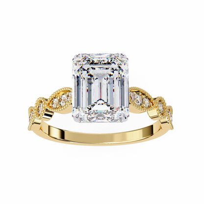 Yellow Gold / Moissanite, Yellow Gold / Lab Grown