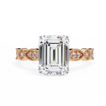 Rose Gold / Moissanite, Rose Gold / Lab Grown