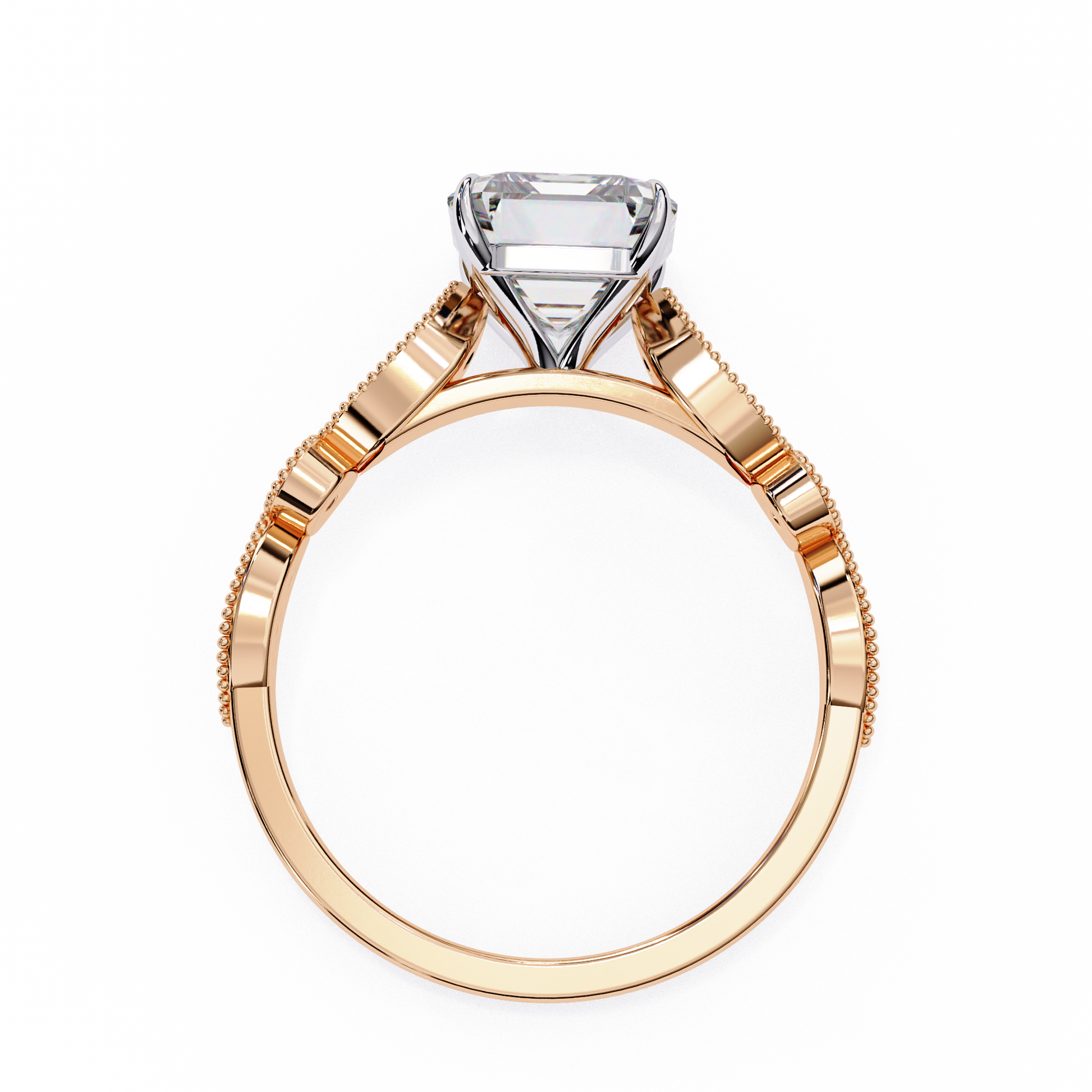 Rose Gold / Moissanite, Rose Gold / Lab Grown
