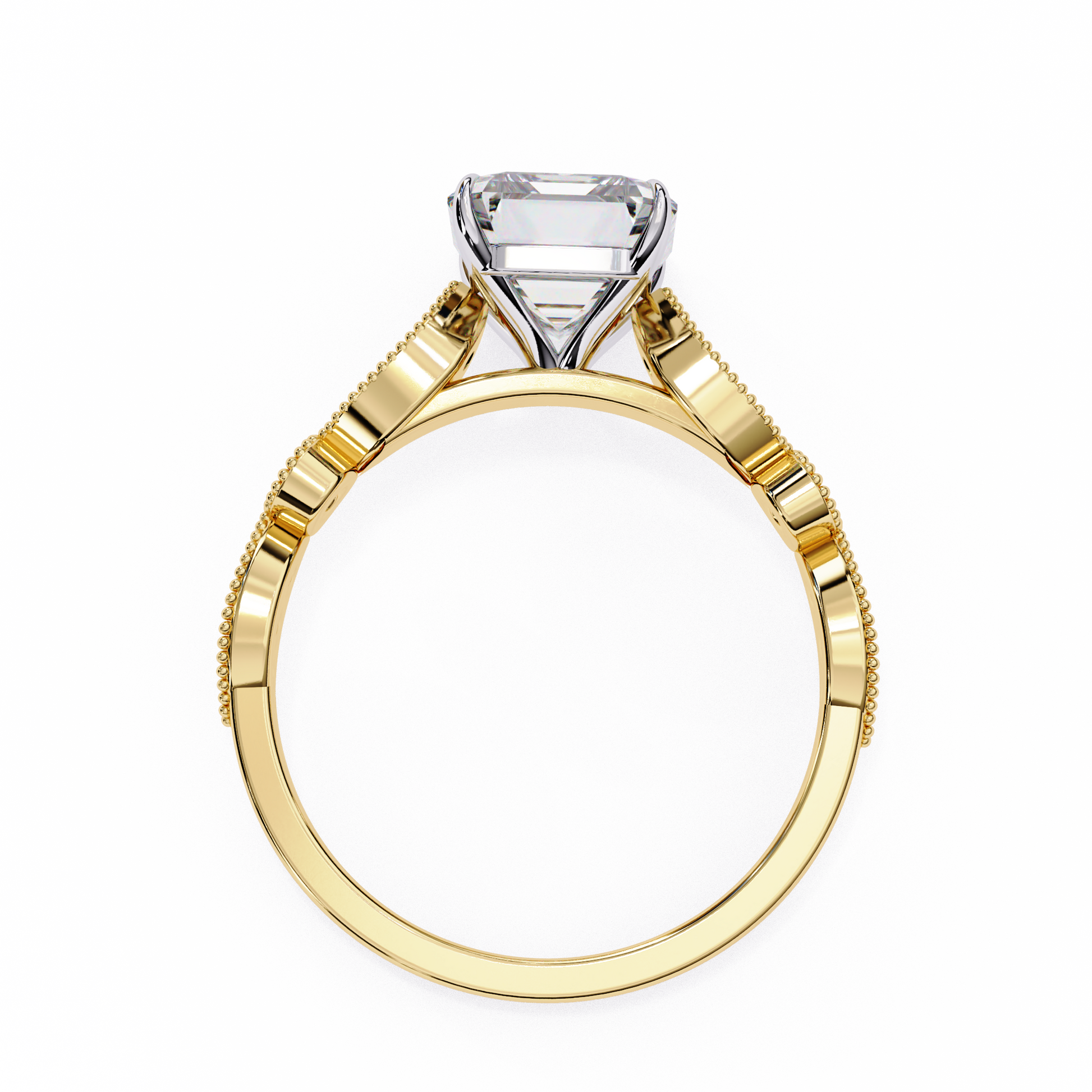 Yellow Gold / Moissanite, Yellow Gold / Lab Grown