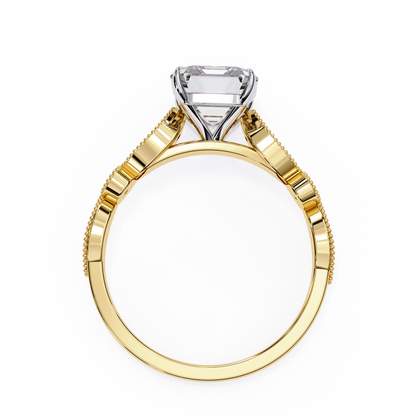 Yellow Gold / Moissanite, Yellow Gold / Lab Grown