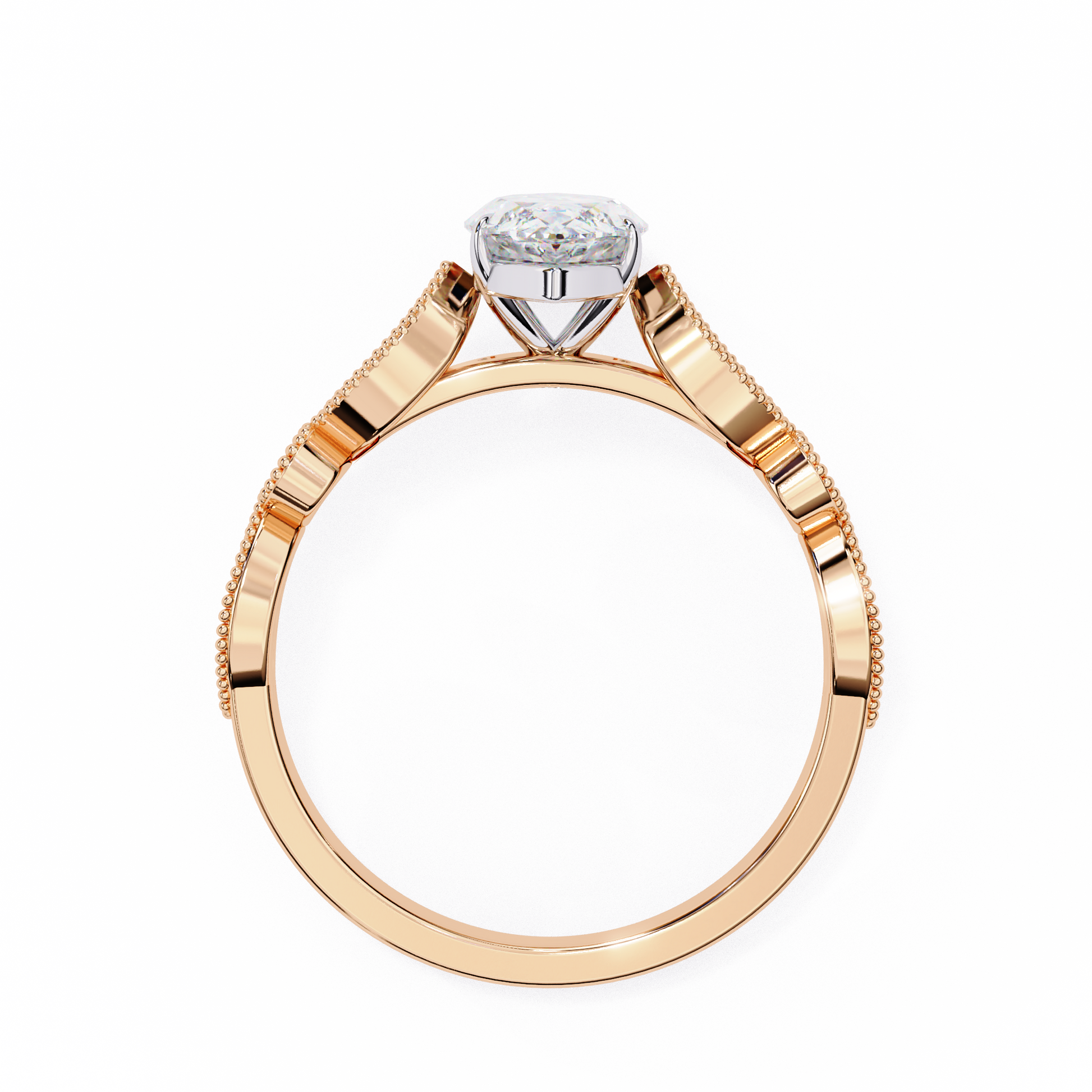Rose Gold / Moissanite, Rose Gold / Lab Grown
