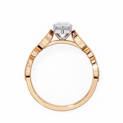 Rose Gold / Moissanite, Rose Gold / Lab Grown