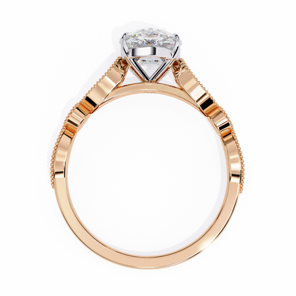 Rose Gold / Moissanite, Rose Gold / Lab Grown