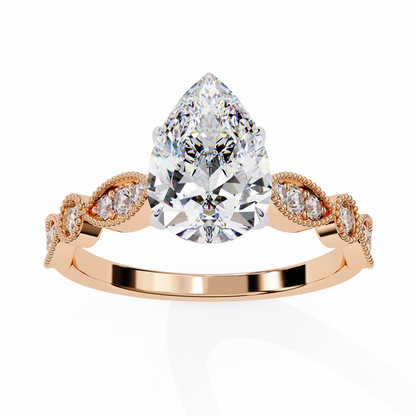 Rose Gold / Moissanite, Rose Gold / Lab Grown