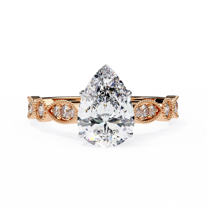Rose Gold / Moissanite, Rose Gold / Lab Grown