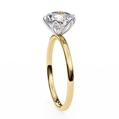 Yellow Gold / Moissanite, Yellow Gold / Lab Grown