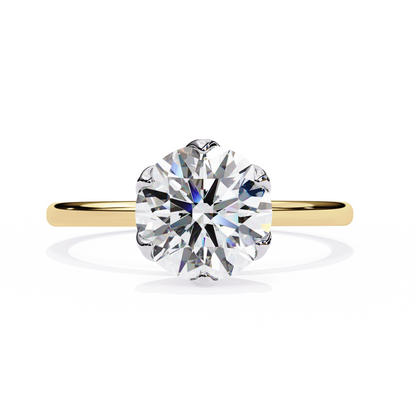 Yellow Gold / Moissanite, Yellow Gold / Lab Grown