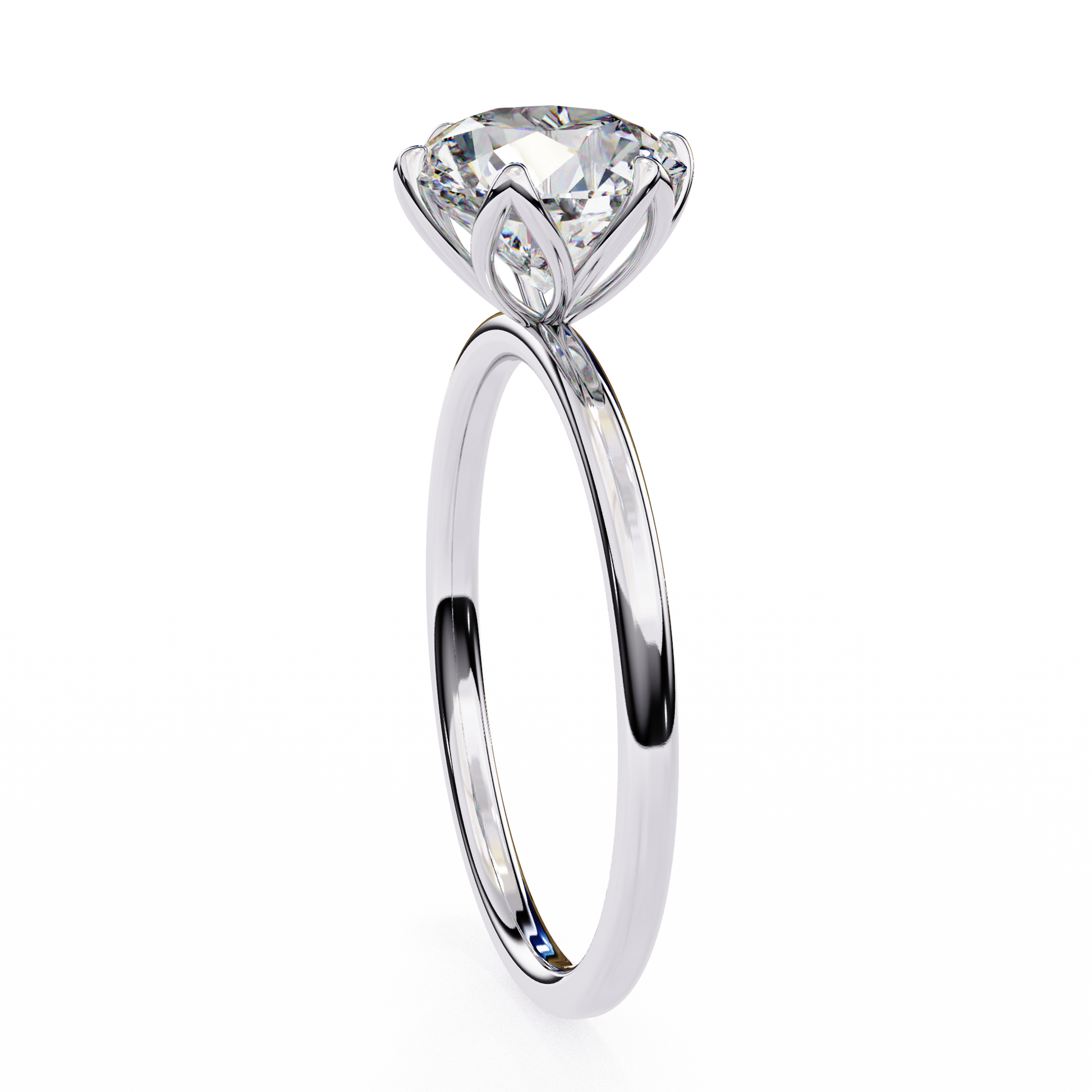 White Gold / Moissanite, White Gold / Lab Grown, 925 Silver / Moissanite, 925 Silver / Lab Grown