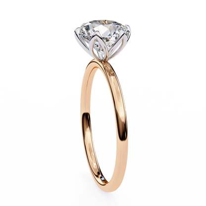 Rose Gold / Moissanite, Rose Gold / Lab Grown
