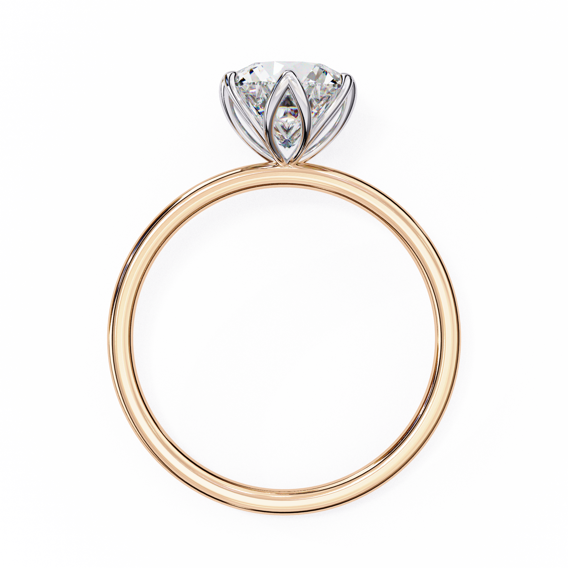 Rose Gold / Moissanite, Rose Gold / Lab Grown
