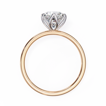 Rose Gold / Moissanite, Rose Gold / Lab Grown