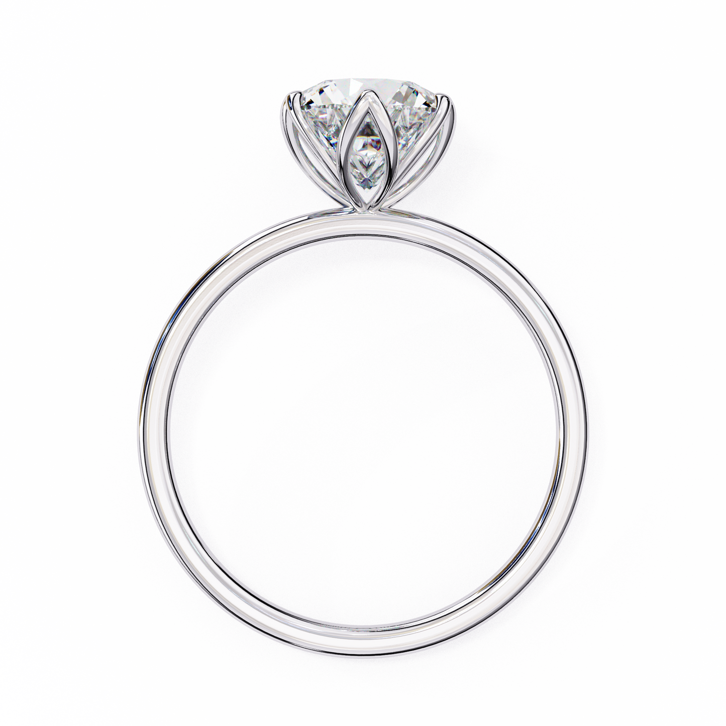 white gold / moissanite, white gold / lab grown, 925 silver / moissanite, 925 silver / lab grown