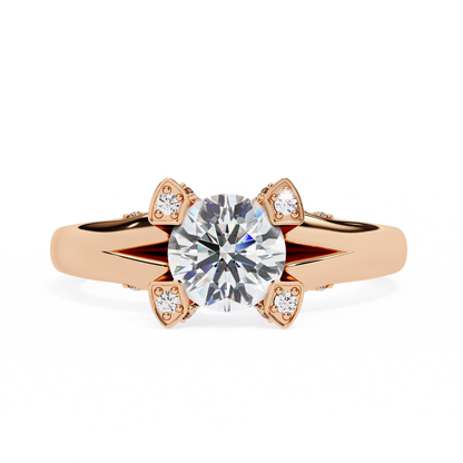Rose Gold / Moissanite, Rose Gold / Lab Grown