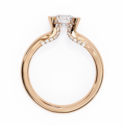Rose Gold / Moissanite, Rose Gold / Lab Grown