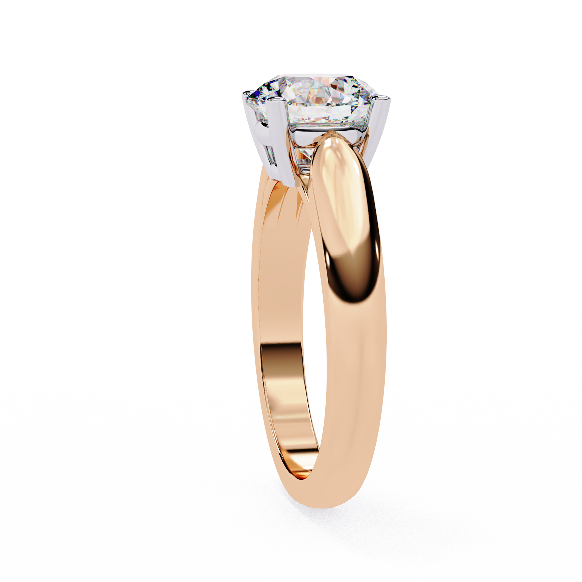 Rose Gold / Moissanite, Rose Gold / Lab Grown