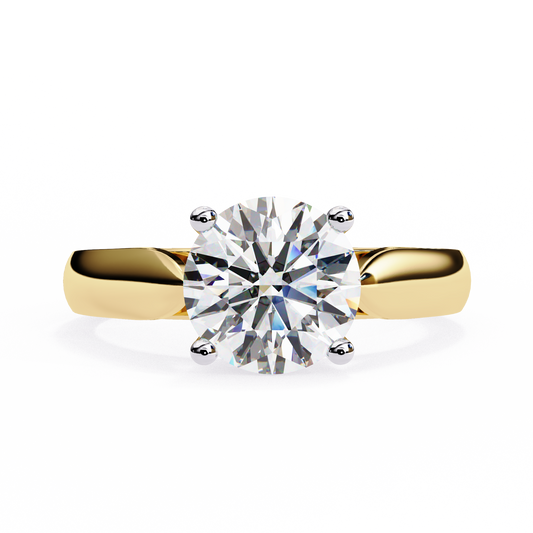 Yellow Gold / Moissanite, Yellow Gold / Lab Grown