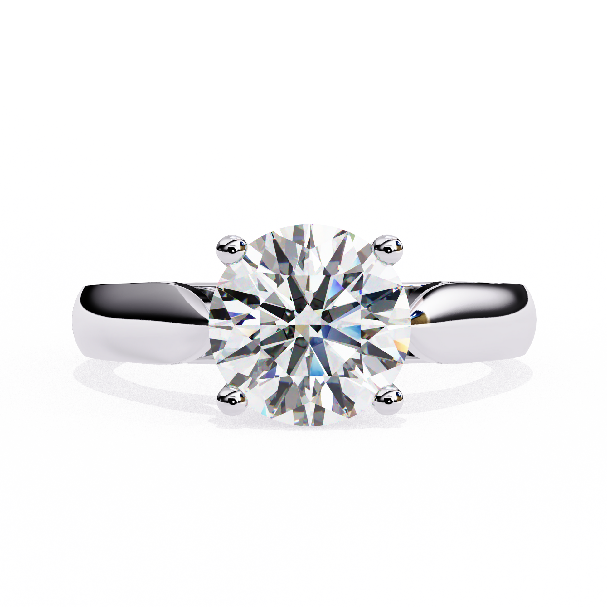 White Gold / Moissanite, White Gold / Lab Grown, 925 Silver / Moissanite, 925 Silver / Lab Grown