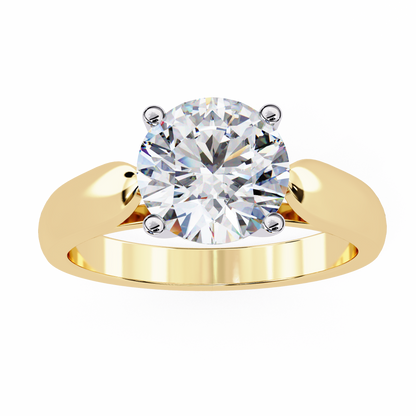 Yellow Gold / Moissanite, Yellow Gold / Lab Grown