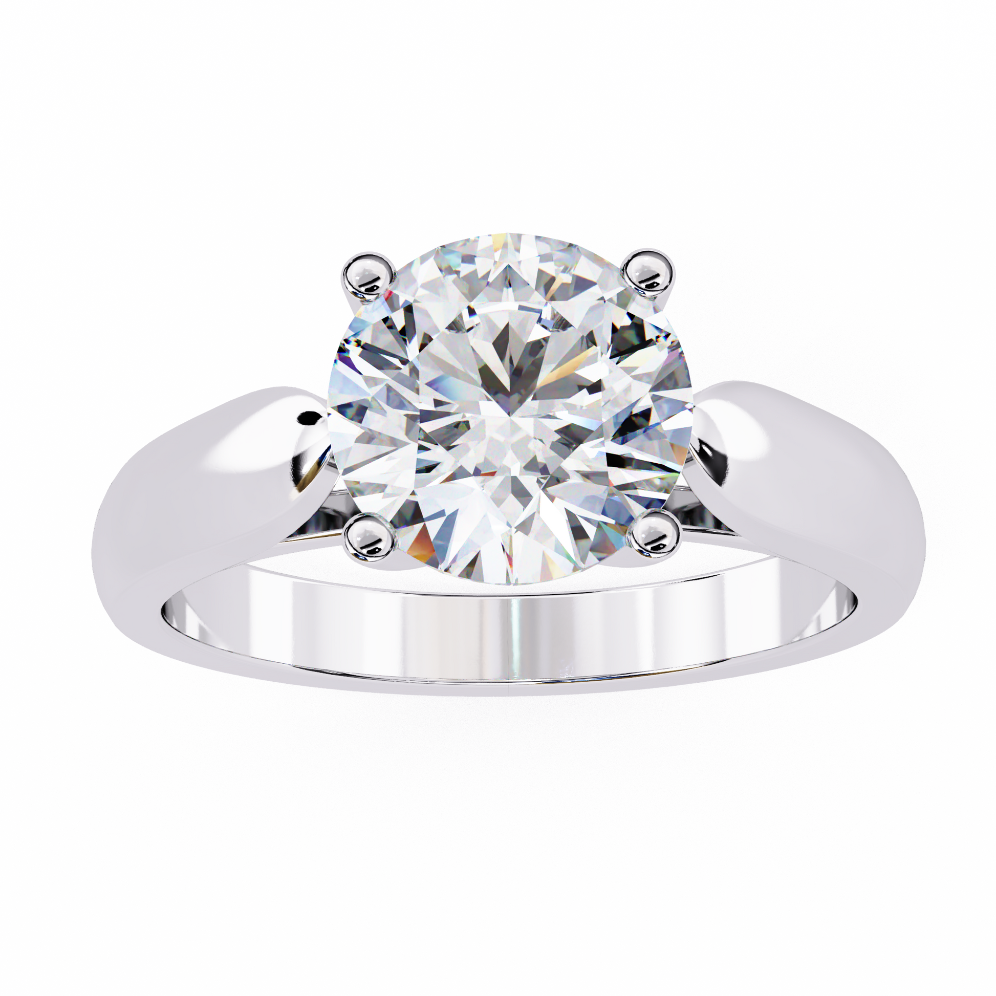 White Gold / Moissanite, White Gold / Lab Grown, 925 Silver / Moissanite, 925 Silver / Lab Grown