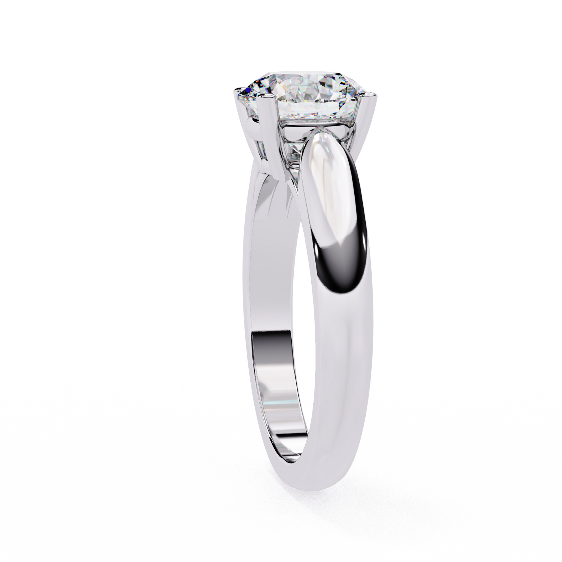 White Gold / Moissanite, White Gold / Lab Grown, 925 Silver / Moissanite, 925 Silver / Lab Grown