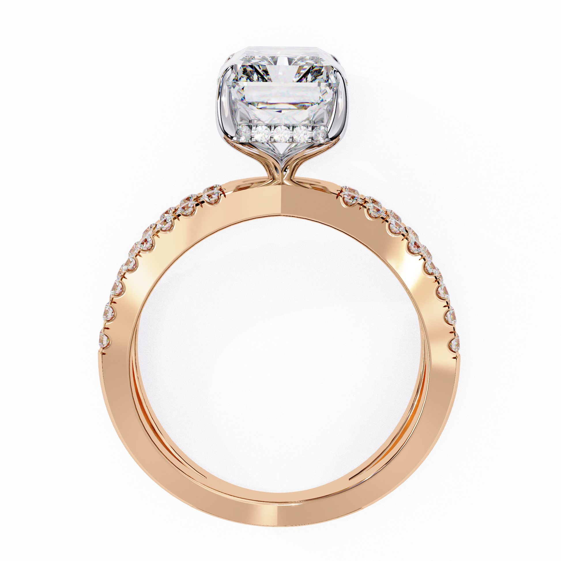 Rose Gold / Moissanite, Rose Gold / Lab Grown