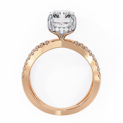 Rose Gold / Moissanite, Rose Gold / Lab Grown