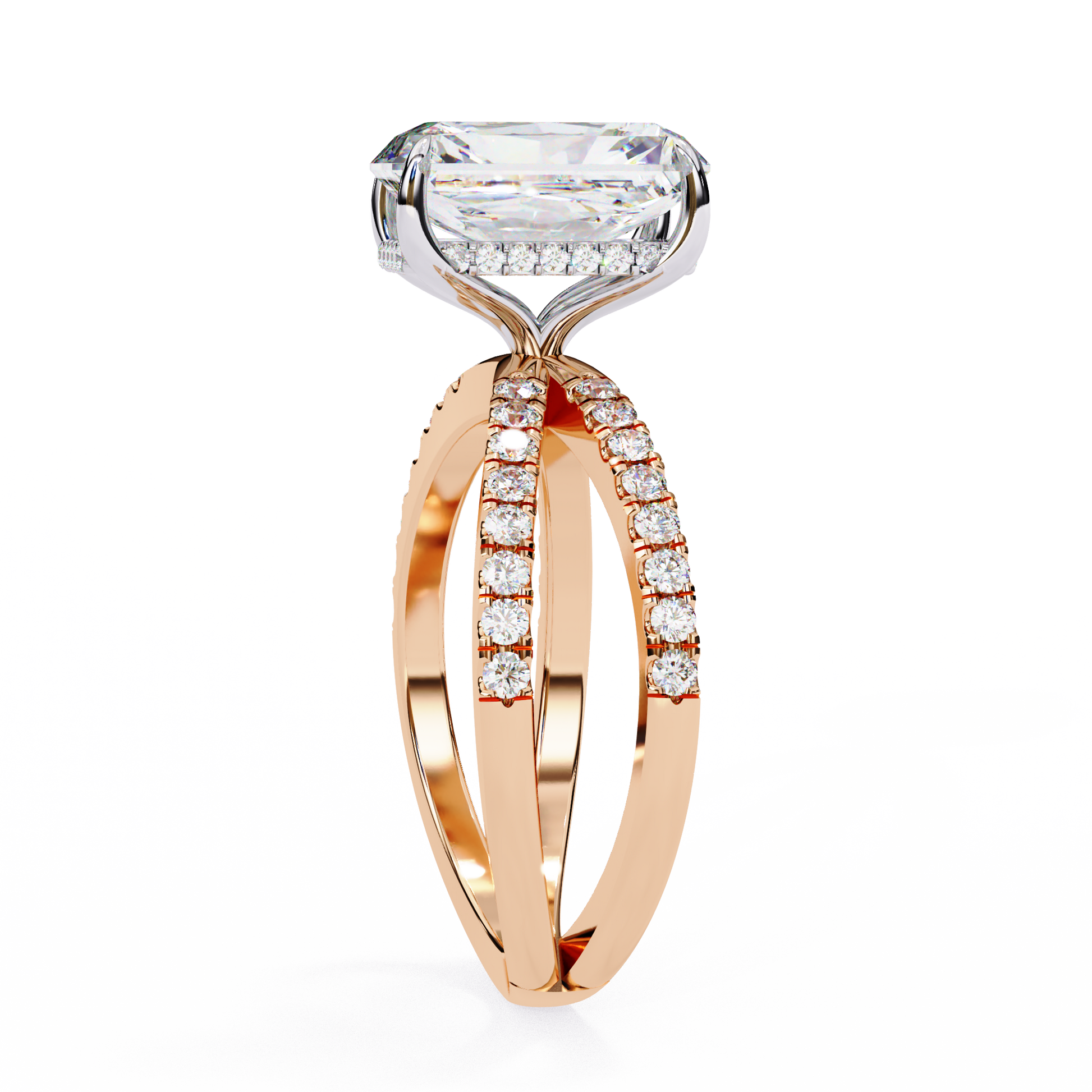 Rose Gold / Moissanite, Rose Gold / Lab Grown