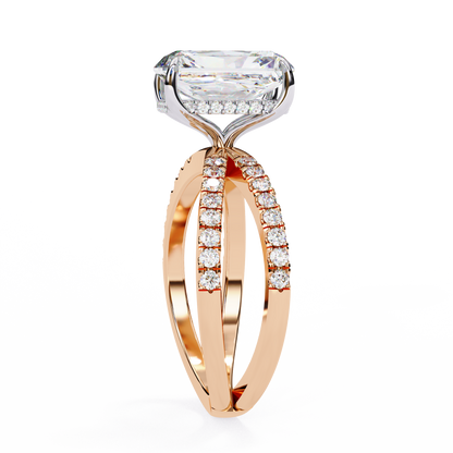 Rose Gold / Moissanite, Rose Gold / Lab Grown