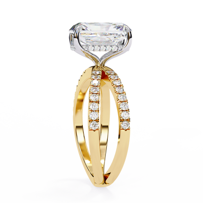 Yellow Gold / Moissanite, Yellow Gold / Lab Grown