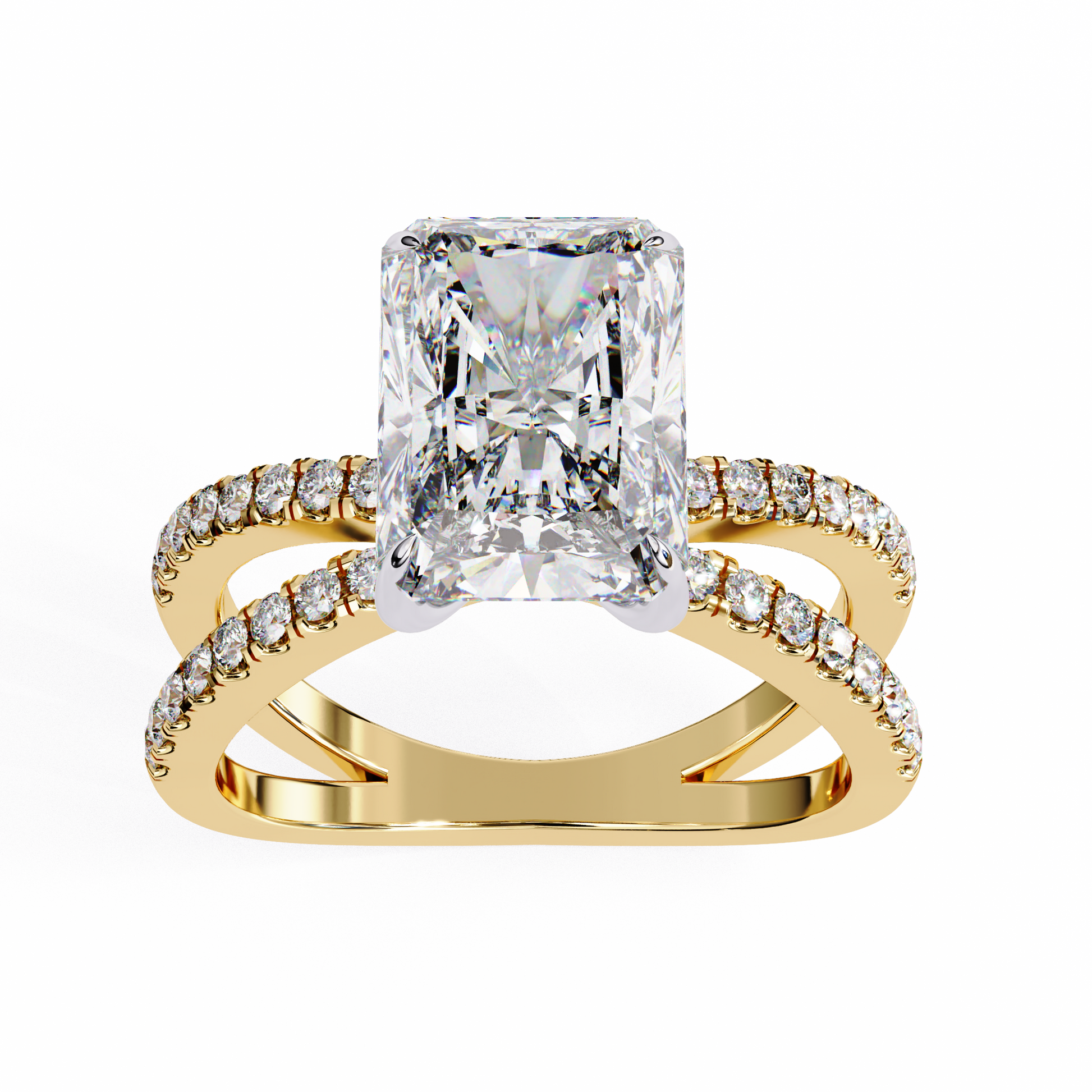 Yellow Gold / Moissanite, Yellow Gold / Lab Grown
