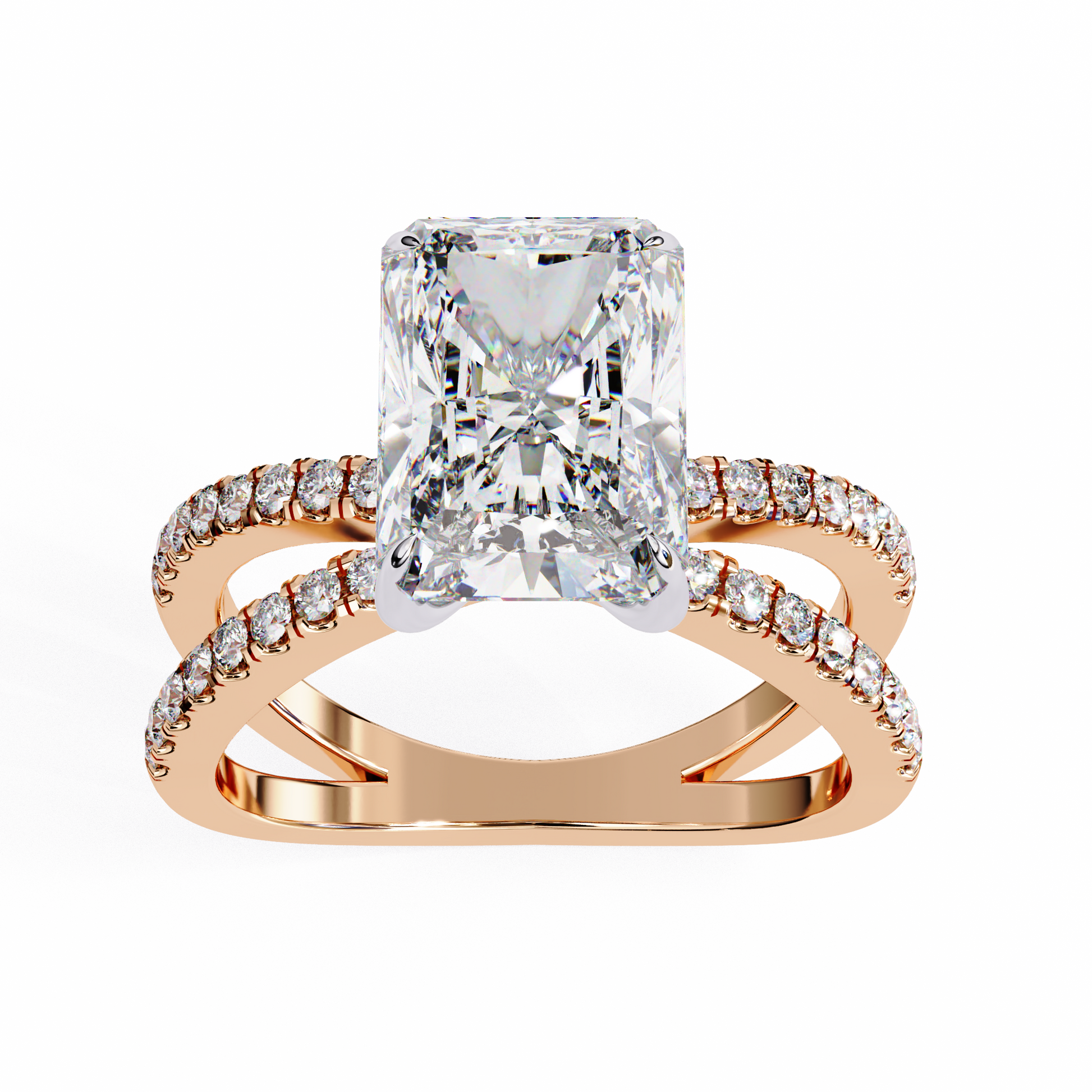 Rose Gold / Moissanite, Rose Gold / Lab Grown
