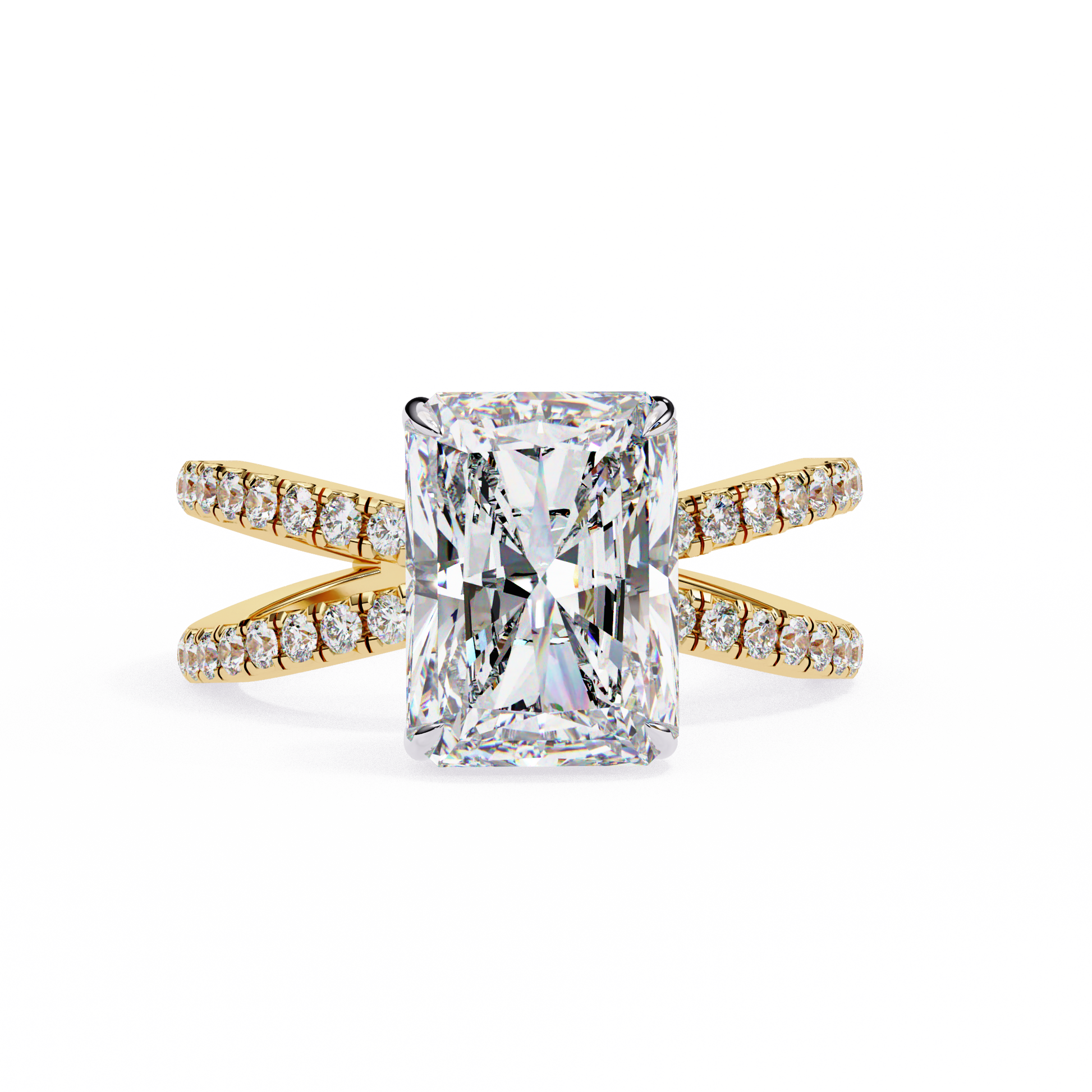 Yellow Gold / Moissanite, Yellow Gold / Lab Grown