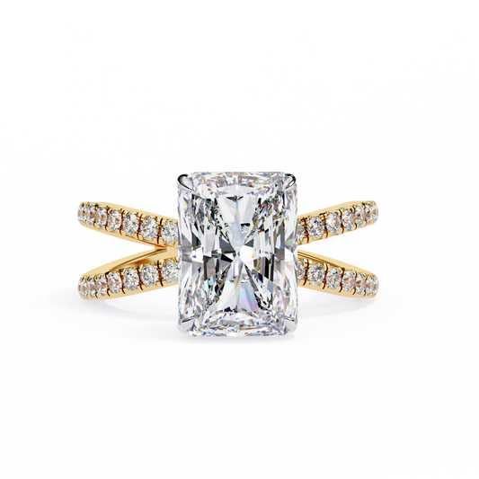 Yellow Gold / Moissanite, Yellow Gold / Lab Grown