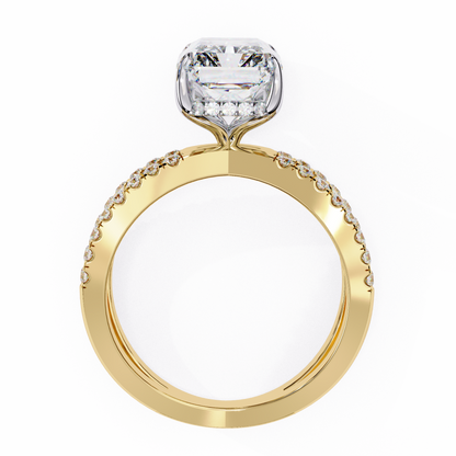 Yellow Gold / Moissanite, Yellow Gold / Lab Grown