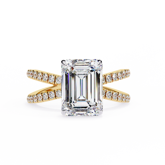 Yellow Gold / Moissanite, Yellow Gold / Lab Grown