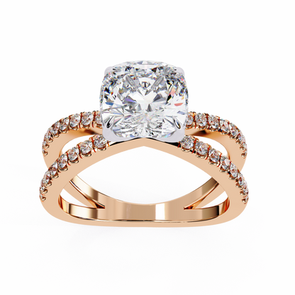 Rose Gold / Moissanite, Rose Gold / Lab Grown