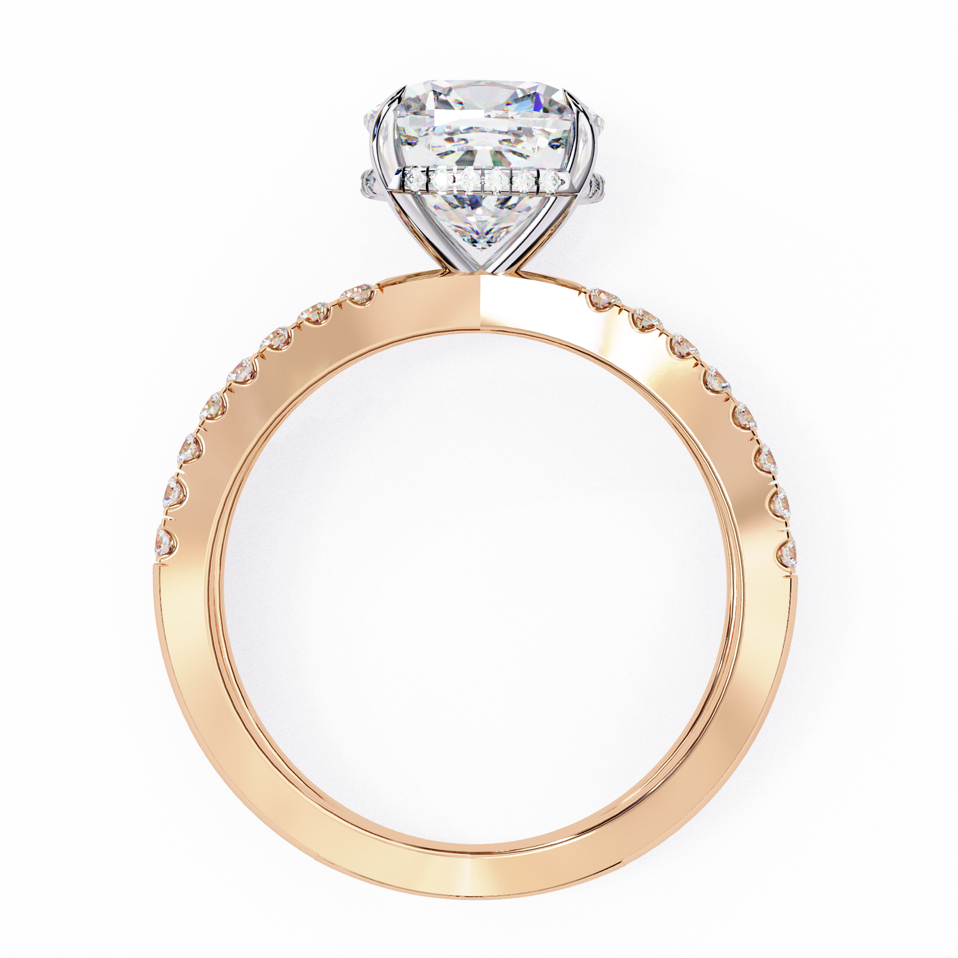 Rose Gold / Moissanite, Rose Gold / Lab Grown