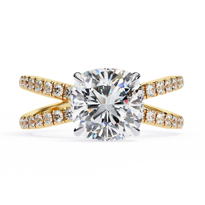 Yellow Gold / Moissanite, Yellow Gold / Lab Grown