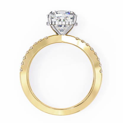 Yellow Gold / Moissanite, Yellow Gold / Lab Grown