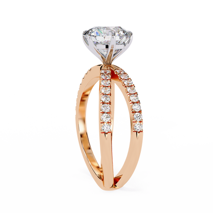 Rose Gold / Moissanite, Rose Gold / Lab Grown
